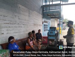 Menjaga Kamtibmas Polsek Pulau Maya Karimata Bersilaturahmi Dan Mengajak Warga Masyarakat Desa Dusun Besar Untuk Bersinergi