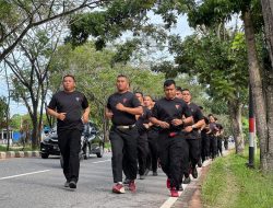 Jaga Imunitas Tetap Terjaga, Brimob Kalbar Olahraga Lari Pagi