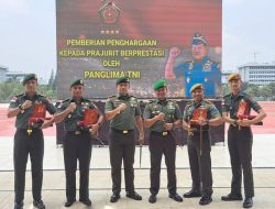 Prajurit Satgas Pamtas RI-Malaysia Terima Penghargaan dari Panglima TNI