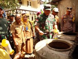 Antisipasi Banjir dan Demam Berdarah, Korem 121/Abw dan Jajaran Gelar Aksi Bersih-bersih Lingkungan Secara Serentak