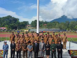 Pasi Teritorial Dan Personel Kodim 1209/Bky Hadiri Upacara Bela Negara