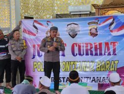 Kapolsek Pontianak Barat Gelar Kegiatan Jum’at Curhat Bersama Jamaah Mesjid Nurul Iman