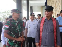 Dandim 1206/Putussibau Bersama Forkopimda dan Jajaran Sambut Kedatangan Pj. Gubernur Kalimantan Barat Dalam Rangka Kunjungan Kerja di Perbatasan.