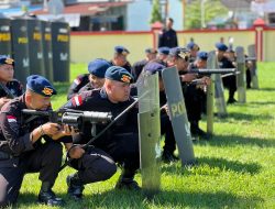 Pertajam Kemampuan PHH, Satgas Tindak OMB Kapuas Polda Kalbar Tingkatkan Intensitas Latihan