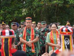 DANREM 121/ABW SAMBUT KUNJUNGAN KERJA KASAD DI WILAYAH PERBATASAN KALIMANTAN BARAT