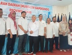 Drs H Adman Djambak Kembali Pimpin GAPEKSINDO Provinsi Jambi Di MUSDA ke lV