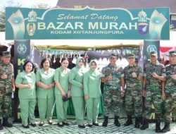 Bantu Prajurit dan Masyarakat Penuhi Kebutuhan Jelang Idul Fitri, Pangdam Tanjungpura Buka Bazar Ramadhan  