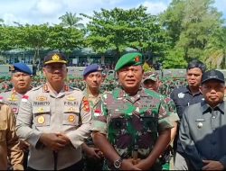 DANREM 121/ABW BRIGJEN TNI LUQMAN ARIEF, S.I.P., M.I.P., LEPAS KEBERANGKATAN LAT PRATUGAS SATGAS PAMTAS KEWILAYAHAN RI-PNG YONIF 642/KPS