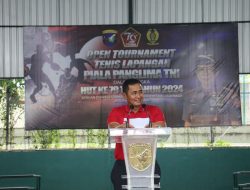 Tutup Open Tournament Tenis Lapangan Piala Panglima TNI, Pangdam XII/Tpr : Tak Ada Jalan Lunak Dalam Meraih Prestasi